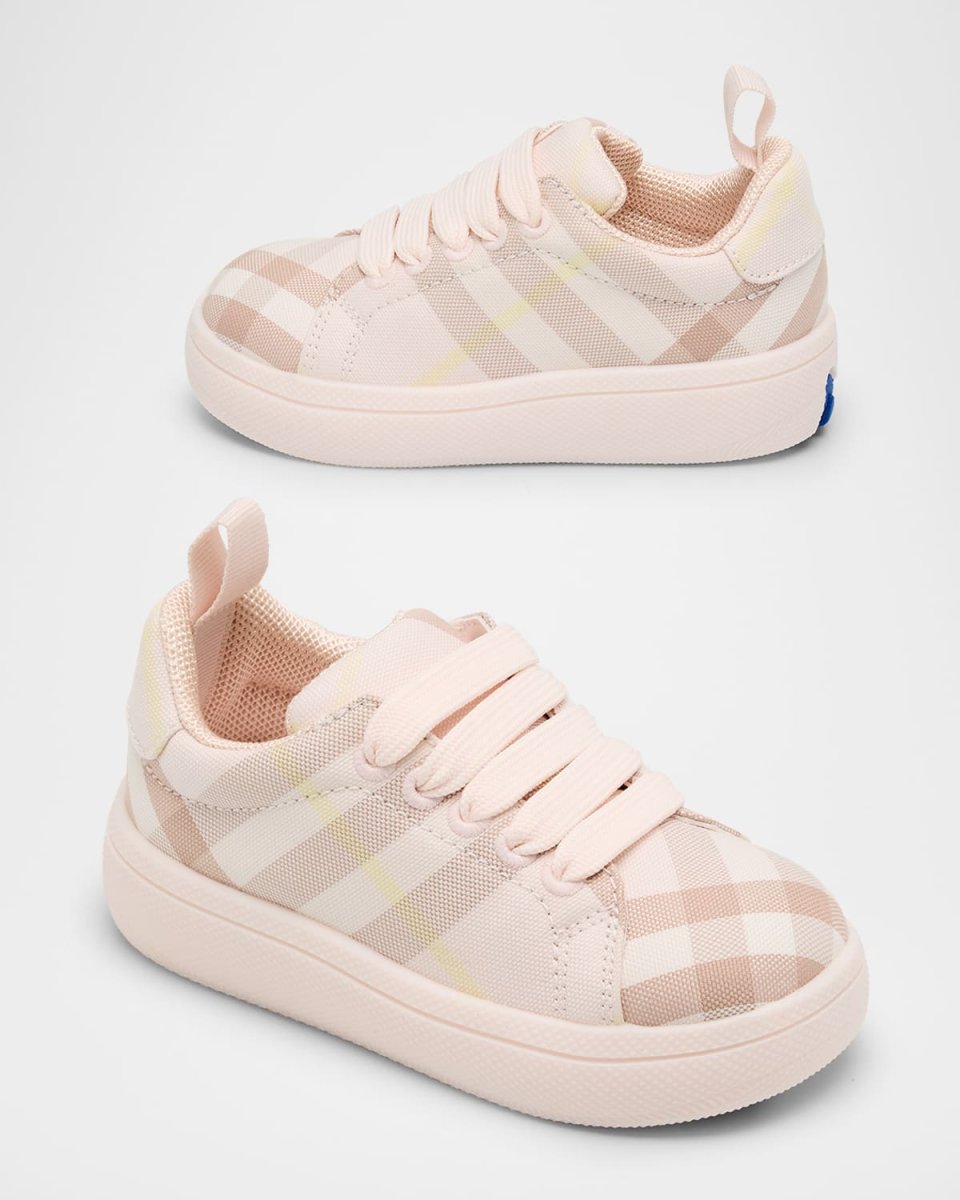 Girl's Cambridge Cotton Check Sneakers, Baby/Toddlers